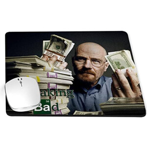 Tapis de souris Walter White, Heisenberg - Breaking Bad - blanc