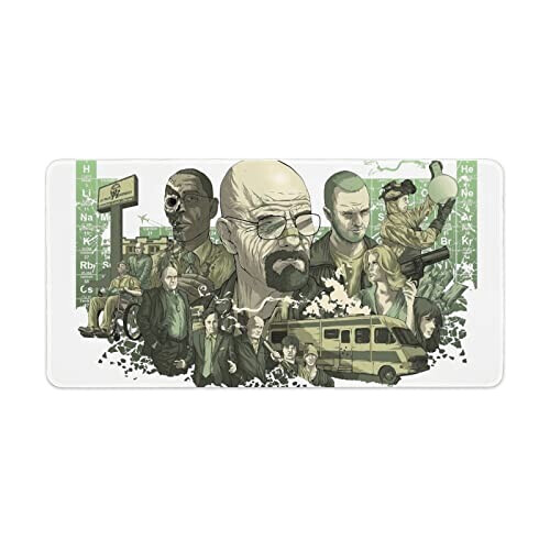 Tapis de souris Breaking Bad crime movie poster drugmaker 30x60 cm