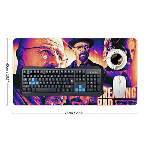 Tapis de souris Breaking Bad crime movie poster drugmaker 40 x 75 40x75 cm variant 0 