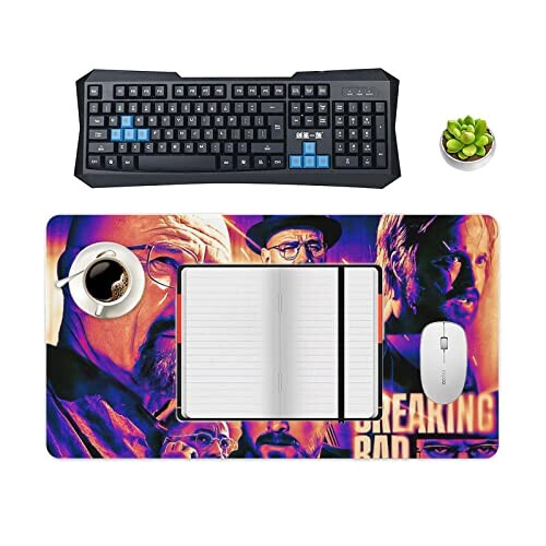 Tapis de souris Breaking Bad crime movie poster drugmaker 40 x 75 40x75 cm variant 2 