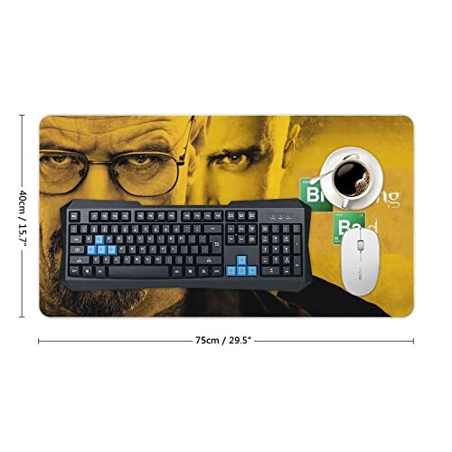 Tapis de souris Breaking Bad crime movie poster drugmaker 40x75 cm variant 0 