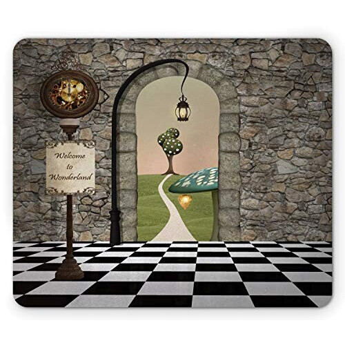 Tapis de souris Alice au pays des merveilles noir 24x19 cm