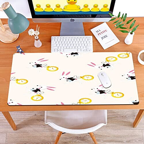 Tapis de souris Lapin blanc - Alice au pays des merveilles - 60 x 35 60x35 cm variant 0 