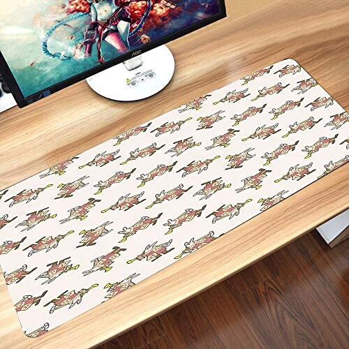 Tapis de souris Lapin blanc - Alice au pays des merveilles - blanc 60x35 35x60 cm