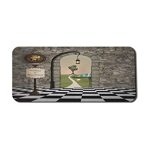 Tapis de souris Alice au pays des merveilles noir 88.9x38.1 cm