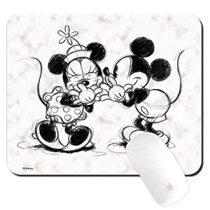 Tapis de souris Mickey and minnie blanc 220x180 mm
