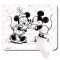 Tapis de souris Mickey and minnie blanc 220x180 mm - miniature