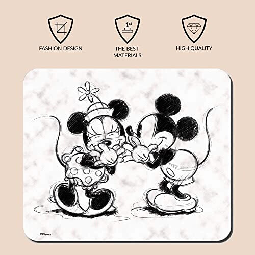 Tapis de souris Mickey and minnie blanc 220x180 mm variant 0 