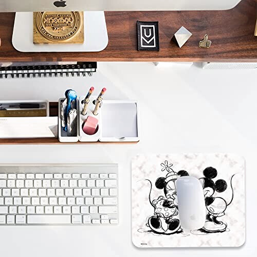 Tapis de souris Mickey and minnie blanc 220x180 mm variant 2 