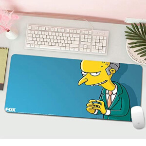 Tapis de souris Lisa Simpson, Ned Flanders - Simpsons - marrom 400x900 mm