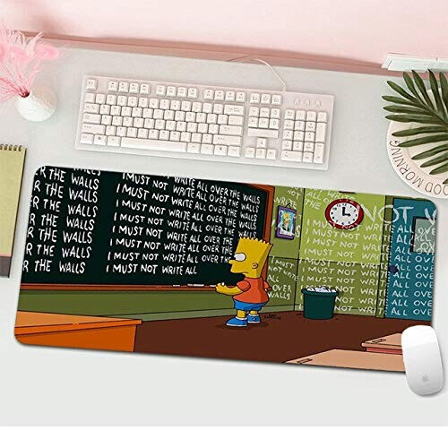 Tapis de souris Lisa Simpson, Ned Flanders - Simpsons - marrom 250x290 mm