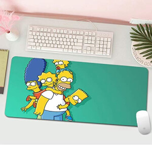 Tapis de souris Lisa Simpson, Ned Flanders - Simpsons - marrom 300x700 mm