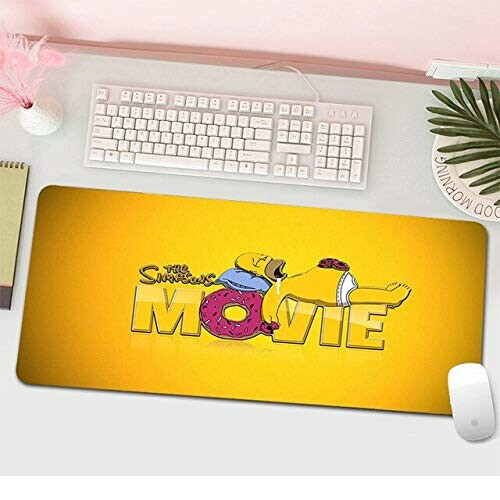 Tapis de souris Lisa Simpson, Ned Flanders - Simpsons - marrom escuro 300x800 mm