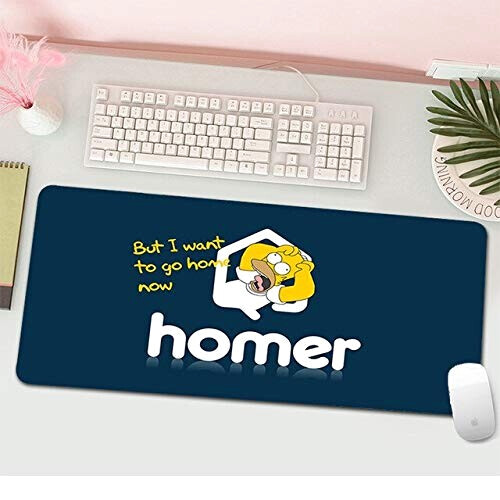 Tapis de souris Lisa Simpson, Ned Flanders - Simpsons - blanc 300x800 mm