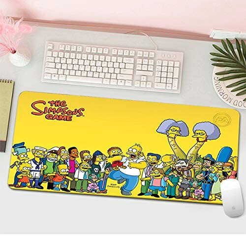 Tapis de souris Lisa Simpson, Ned Flanders - Simpsons - marrom 300x800 mm