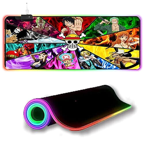 Tapis de souris One Piece style XXL LED 900x400 mm