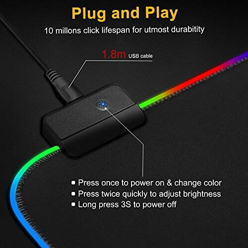 Tapis de souris Demon Slayer LED 300x800 mm variant 1 
