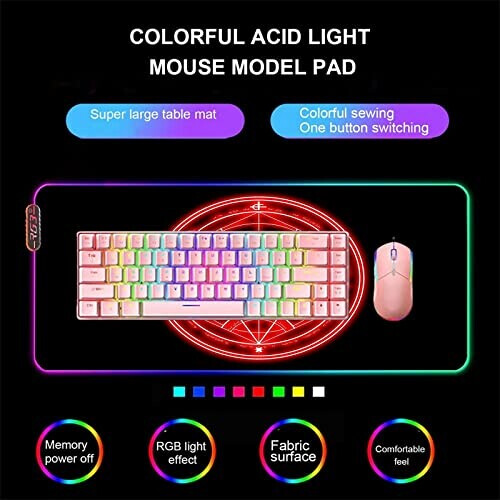 Tapis de souris Fullmetal Alchemist rouge XXL LED 30x80 cm variant 2 