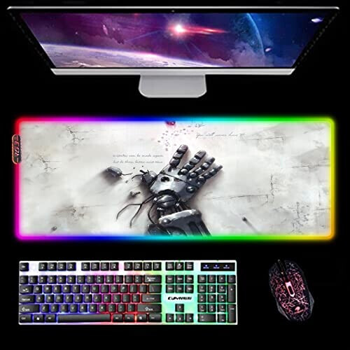 Tapis de souris Fullmetal Alchemist /s XXL LED 30x60 cm