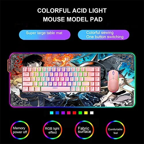 Tapis de souris Fullmetal Alchemist /s XXL LED 30x60 cm variant 2 