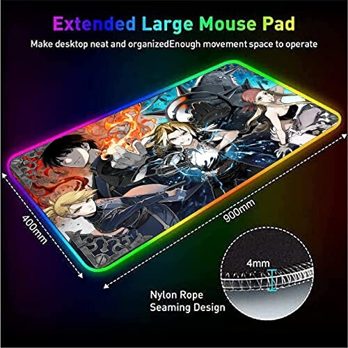 Tapis de souris Fullmetal Alchemist /s XXL LED 30x60 cm variant 5 