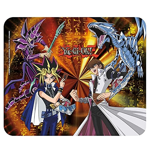 Tapis de souris Yu-Gi-Oh blanc 23.5x19.5 cm