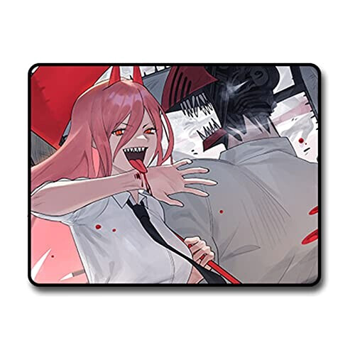 Tapis de souris Chainsaw Man noir 18x22 cm