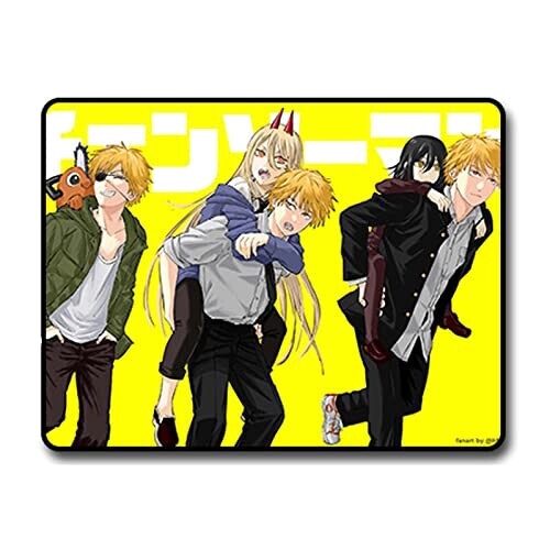 Tapis de souris Chainsaw Man noir 18x22 cm