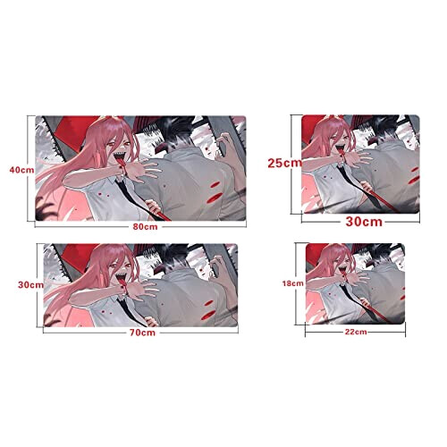 Tapis de souris Chainsaw Man noir 25x30 cm variant 0 