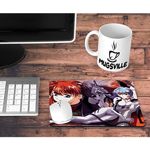 Tapis de souris Asuka, Rei Ayanami - Evangelion variant 0 