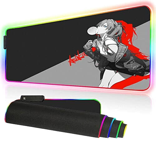 Tapis de souris Asuka - Evangelion - rouge 1200 x 600 LED 1200x600 mm