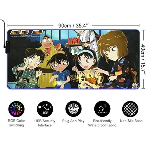 Tapis de souris Genta Kojima - Détective Conan - style- LED 90x40 cm variant 0 