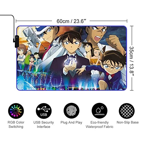Tapis de souris Genta Kojima - Détective Conan - style xl LED 60x35 cm variant 0 