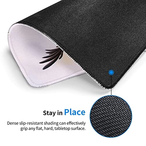 Tapis de souris Aigle noir 7.9x24.1 cm variant 1 