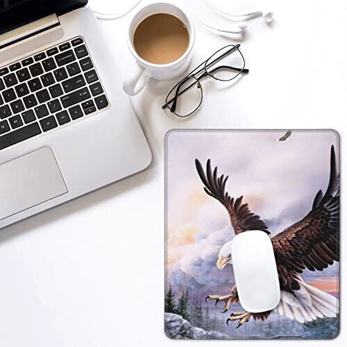 Tapis de souris Aigle noir 7.9x24.1 cm variant 6 