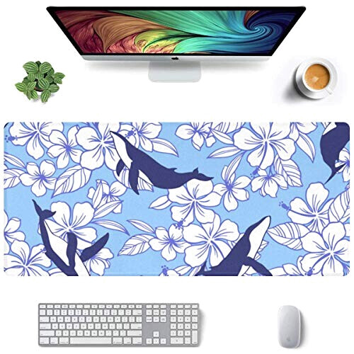 Tapis de souris Baleine noire 30x80 cm