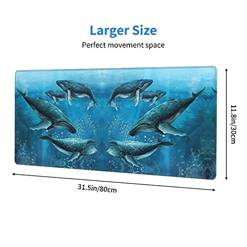 Tapis de souris Baleine 30x80 30x80 cm variant 1 
