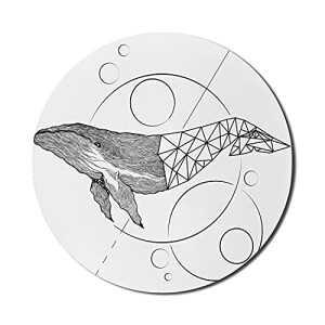 Tapis de souris Baleine 200x200 mm