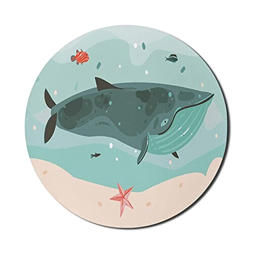 Tapis de souris Baleine 200x200 mm