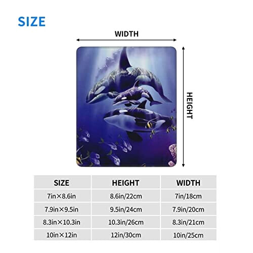 Tapis de souris Baleine 18x22 cm variant 5 