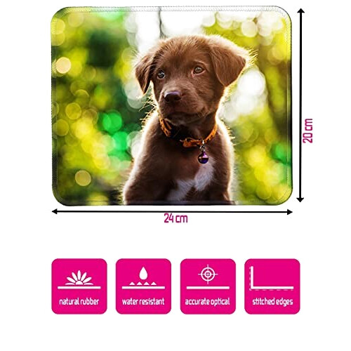 Tapis de souris Chien chiot 24x20 cm variant 1 