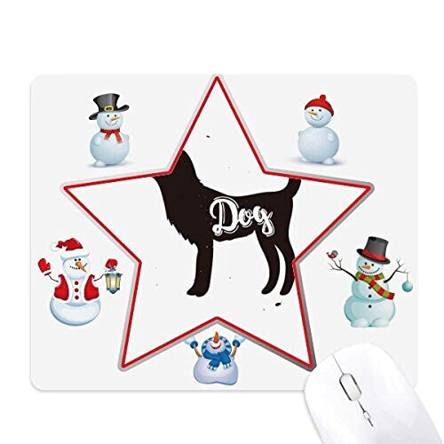 Tapis de souris Chien blanc,noir 18x22 cm