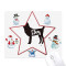 Tapis de souris Chien blanc,noir 18x22 cm - miniature