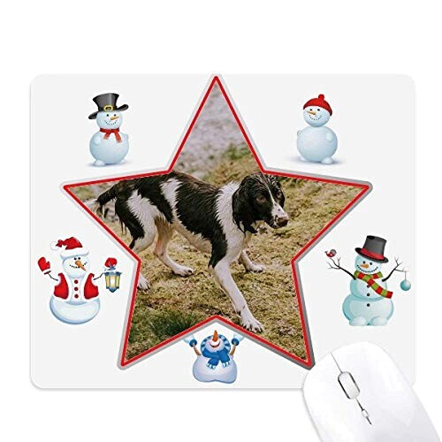 Tapis de souris Chien blanc,noir 18x22 cm