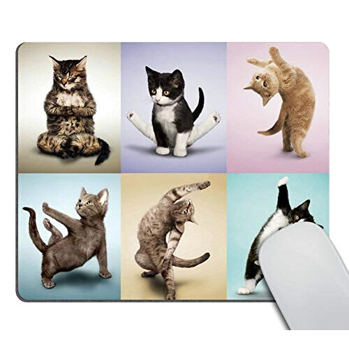 Tapis de souris Chat multicolore . 240x200 mm