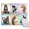 Tapis de souris Chat multicolore . 240x200 mm - miniature variant 6