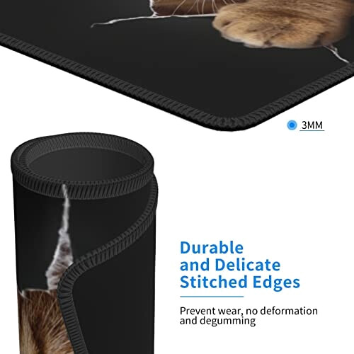 Tapis de souris Chat noir 22x18 cm variant 2 