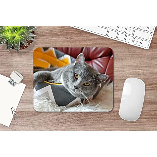 Tapis de souris Chat gris 21.5x18 cm variant 3 