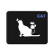 Tapis de souris Chat blanc 25.4x21.6 cm - miniature