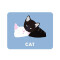 Tapis de souris Chat bleu 25.4x21.6 cm - miniature